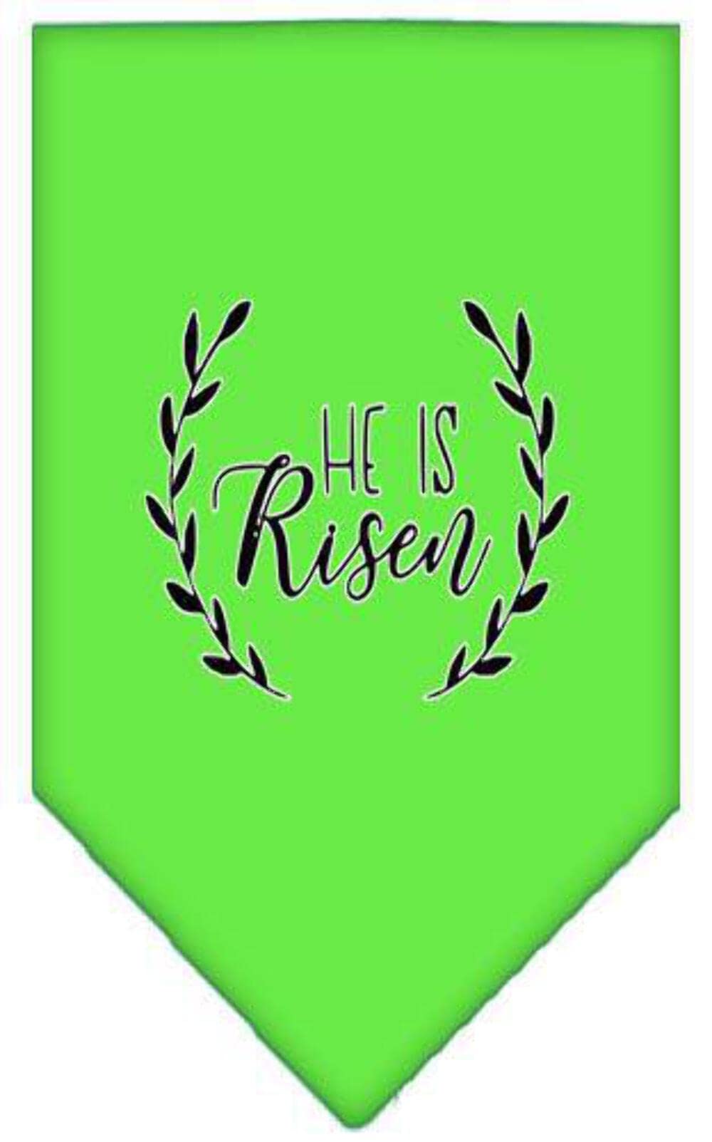 Mirage Pet Products He Is Risen Screen Print Bandana Cocoa Large