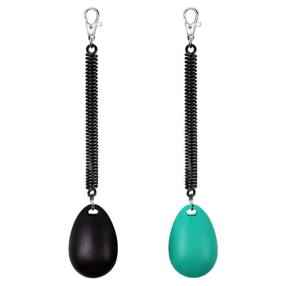 Oyefly Dog Training Clicker With Wrist Strap Durable Lightweight Easy To Use, Pet Training Clicker For Cats Puppy Birds Horses. Perfect For Behavioral Training 2-Pack (Black And Water Lake Blue)