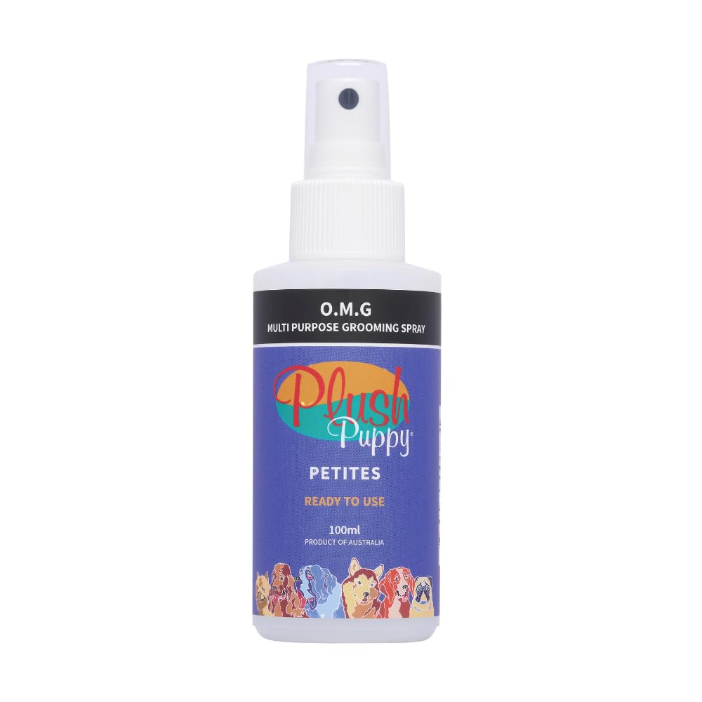 Plush Puppy O.M.G. Spray Knots Remover Grooming Spray For Dogs, Removes Knots & Tangles For A Smooth Coat To Make Brushing Easie