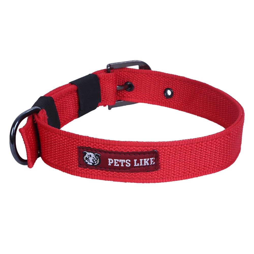 Pets Like Polyester Collar For Dog, Red (38Mm)
