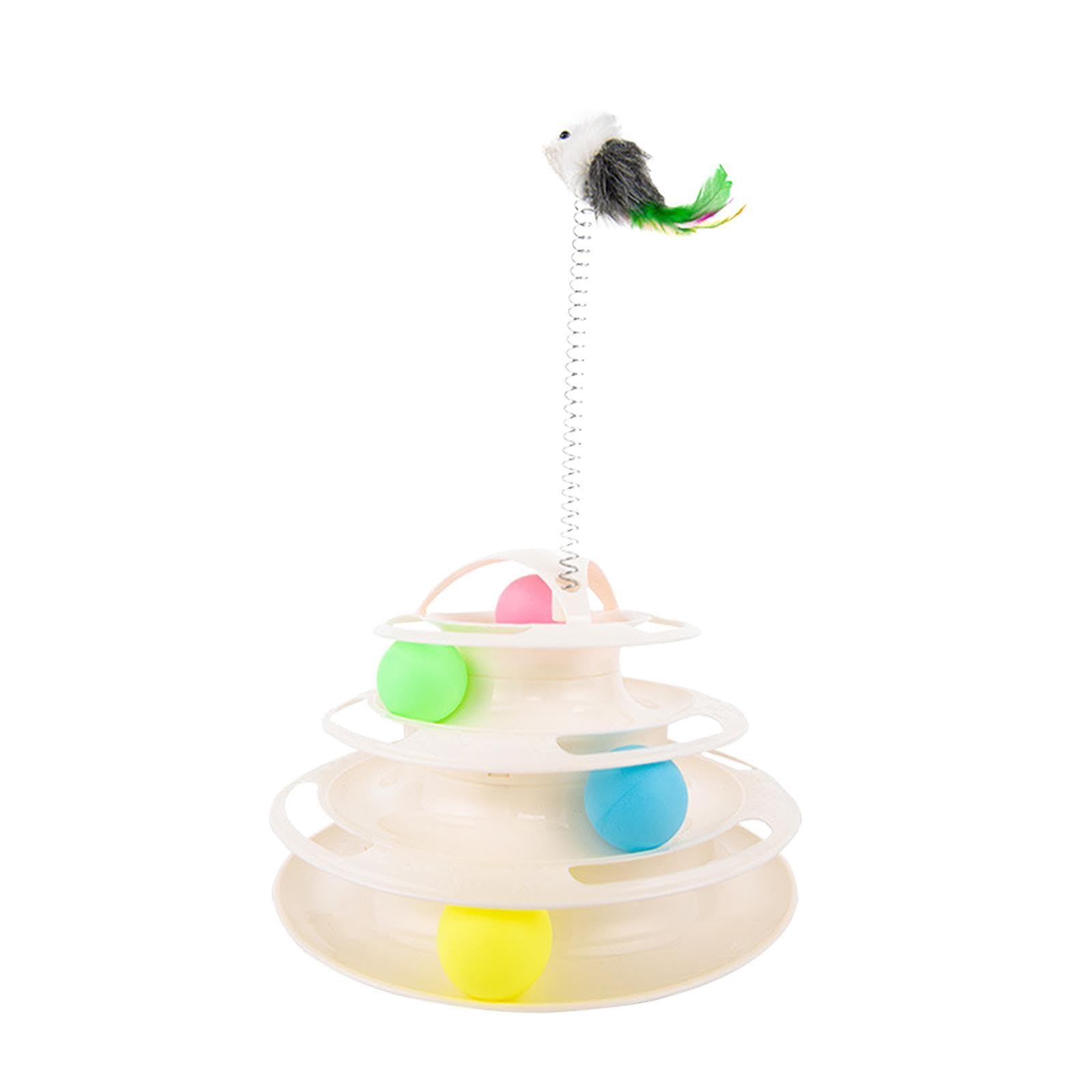Enakshi Cat Toy Ball Track For Kitten Cat Tower Toy For Playing Exercise Interaction White|Pet Supplies | Cat Supplies | Toys