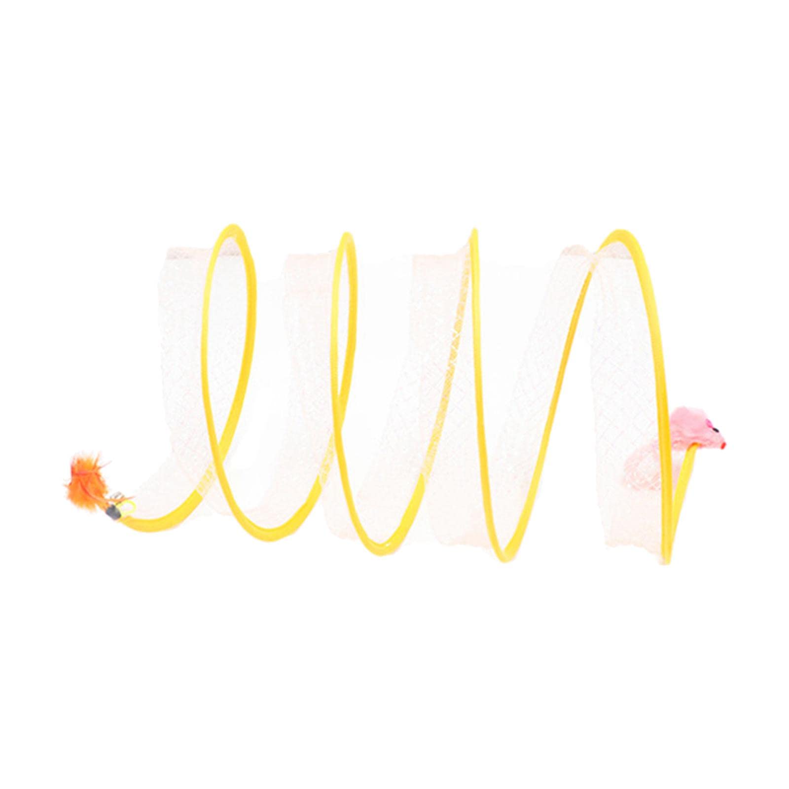 Ujeavette Cat Tunnel Tube Foldable Tubes Spiral Tunnel Cat Runway For Mouse