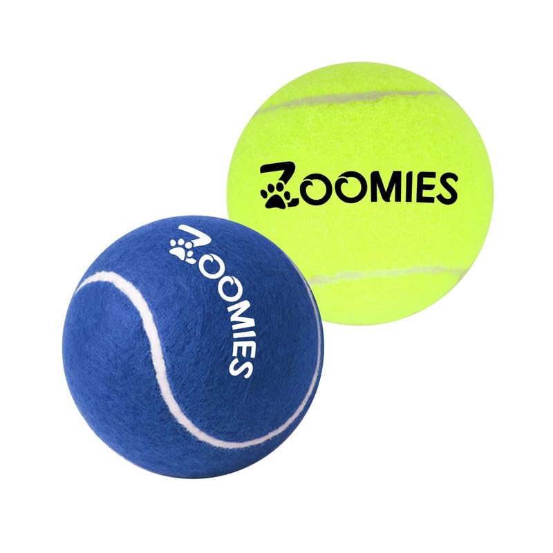 Zoomies Tennis Ball Dog Toy Interactive Fetch & Chew Toy For Dogs Durable Rubber Core Suitable For Small, Medium & Large Dogs  