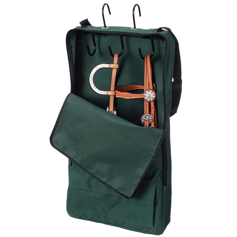 Tough 1 Bridle/Halter With 3 Prong Tack Rack, Hunter, 16 X 30