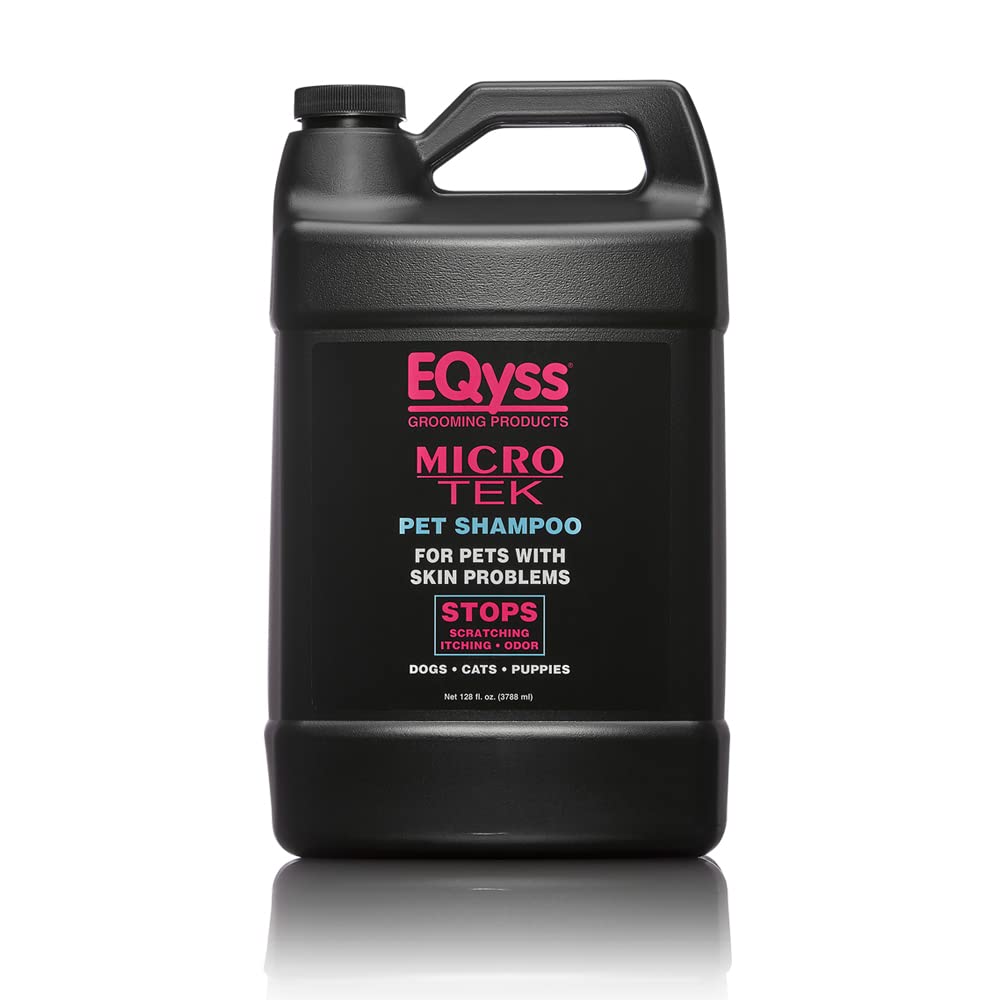 Eqyss Micro-Tek Pet Shampoo - Soothes Dry Irritated Skin On Contact, Stops Itching, Scratching, Biting, Licking Hot Spots - For 