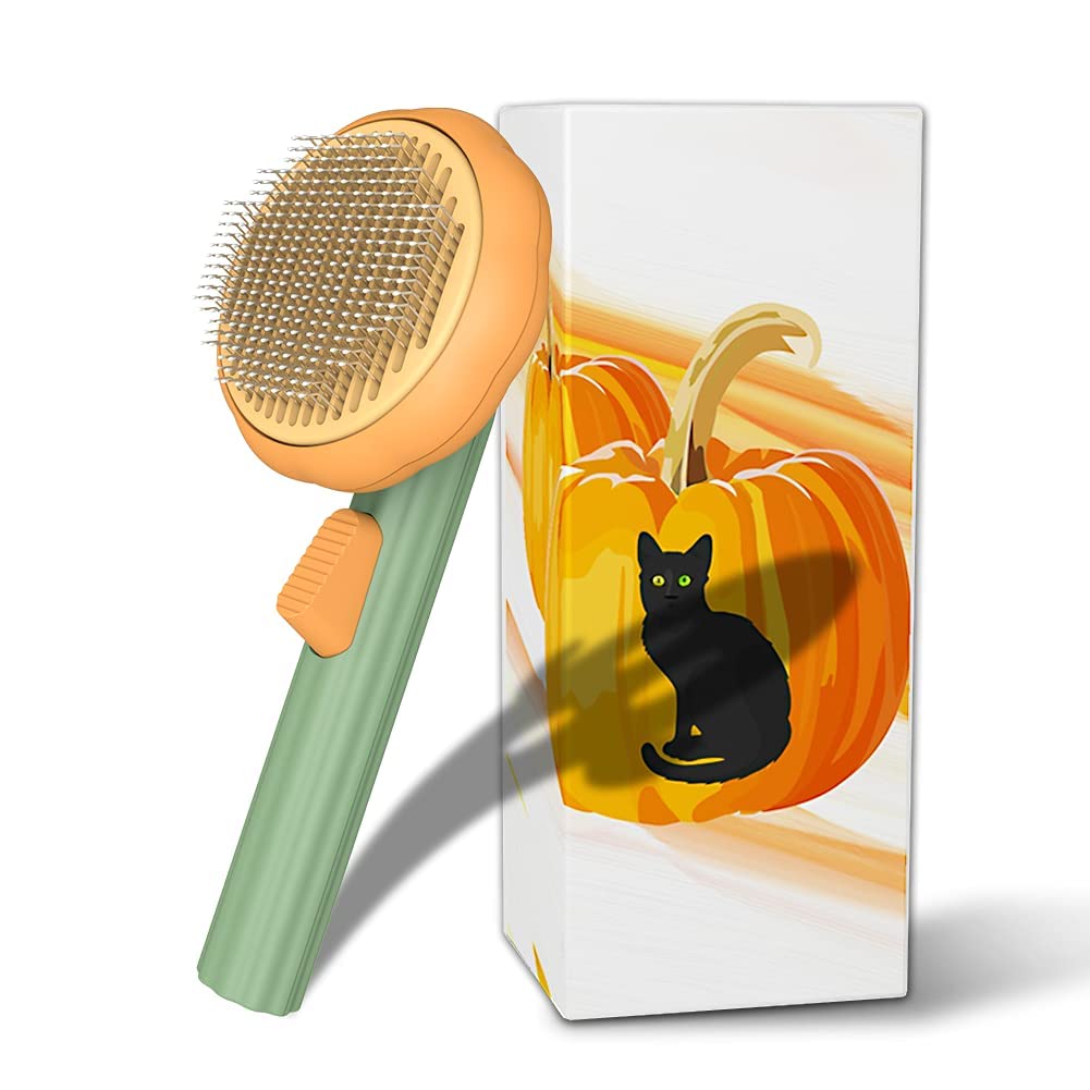 Parshya Pet Grooming Shedding Brush, 2 In 1 SelfCleaning Slicker Brush For Dogs And Cats, Easy To Remove Loose Undercoat, Pet M