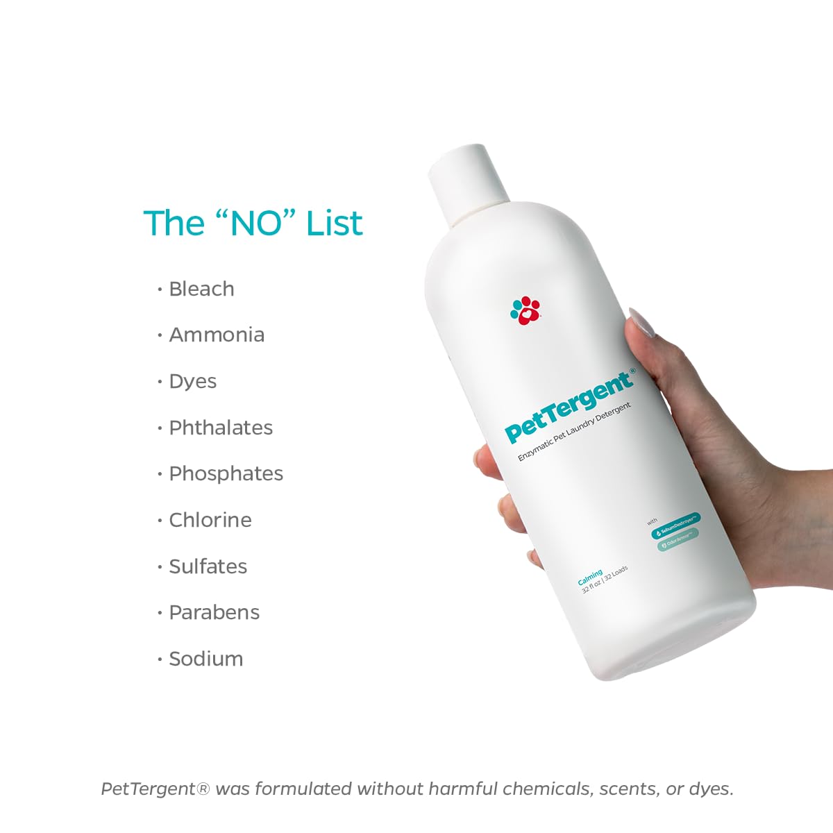 Pet Parents® PetTergent® Enzymatic Laundry Detergent, 32 oz, 32 Loads - Pet Stain Remover & Odor Eliminator for Pets