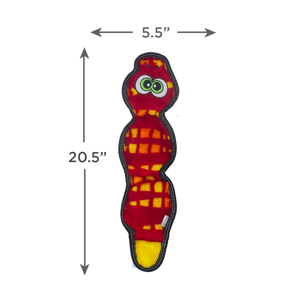 Outward Hound Tough Seamz Snake Plush Dog Toy, Large