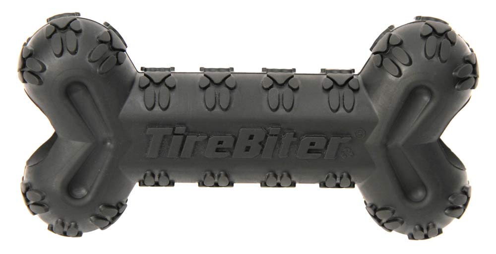 Mammoth TireBiterII Bone with Treat Station  Natural Rubber Dog Toys for Extreme Chewers  Dog Toys for Extra Long Interactive
