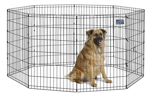 Midwest Homes For Pets Dog Exercise Pen & Playpen, 24'W X 36'H, No Door, Black