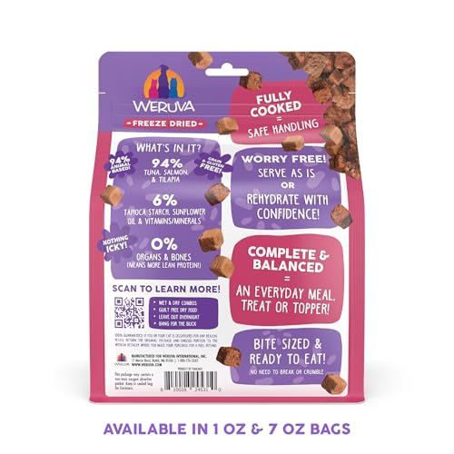 Weruva Cat Freeze Dried, Mideast Feast with Tilapia, 7oz Bag