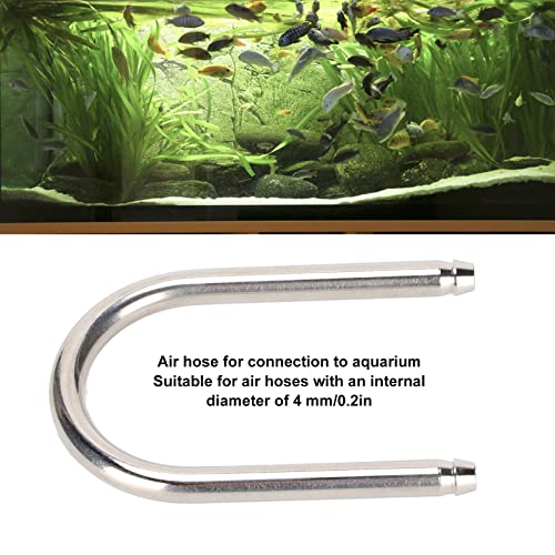 Pssopp Aquarium U Shape Tube Stainless Steel CO2 System U Shape Tube Connector for Aquarium Connecting Air Line