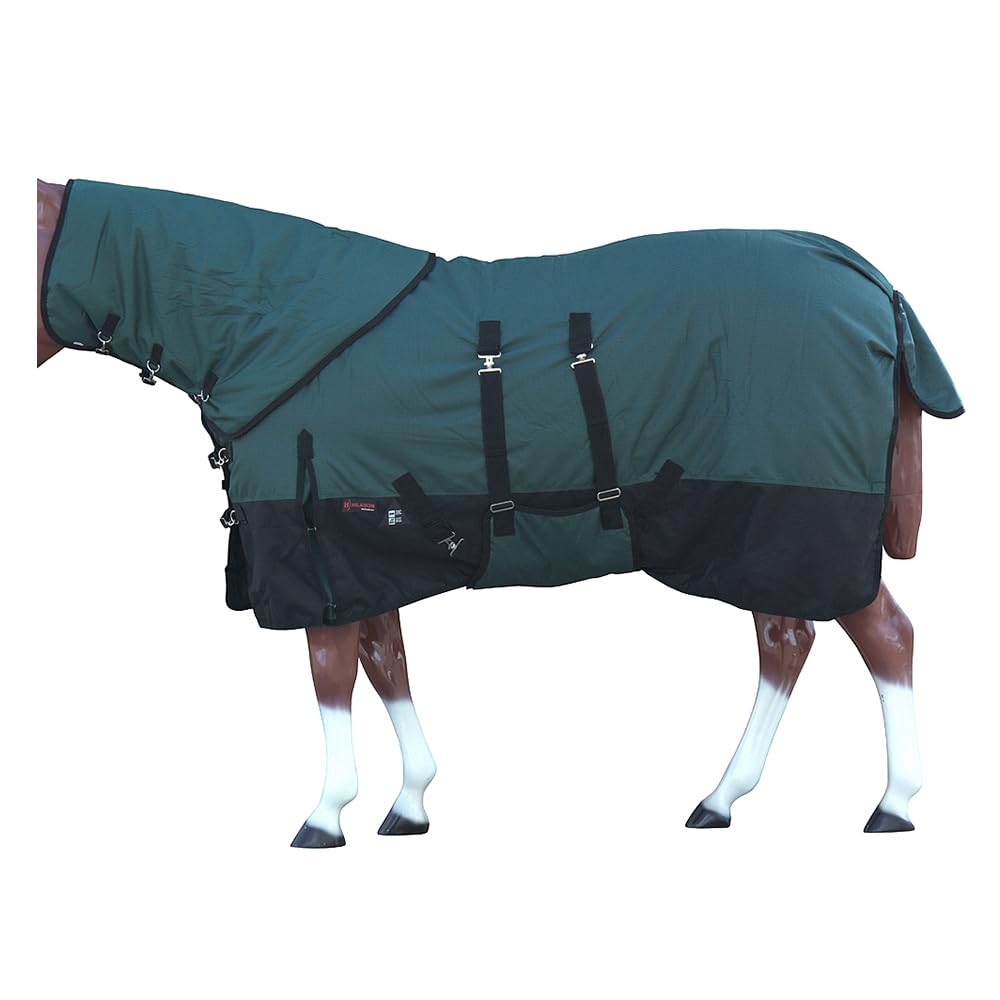 HILASON 1200D Waterproof Winter Horse Turnout Blanket Neck Cover Belly Wrap | 74 in