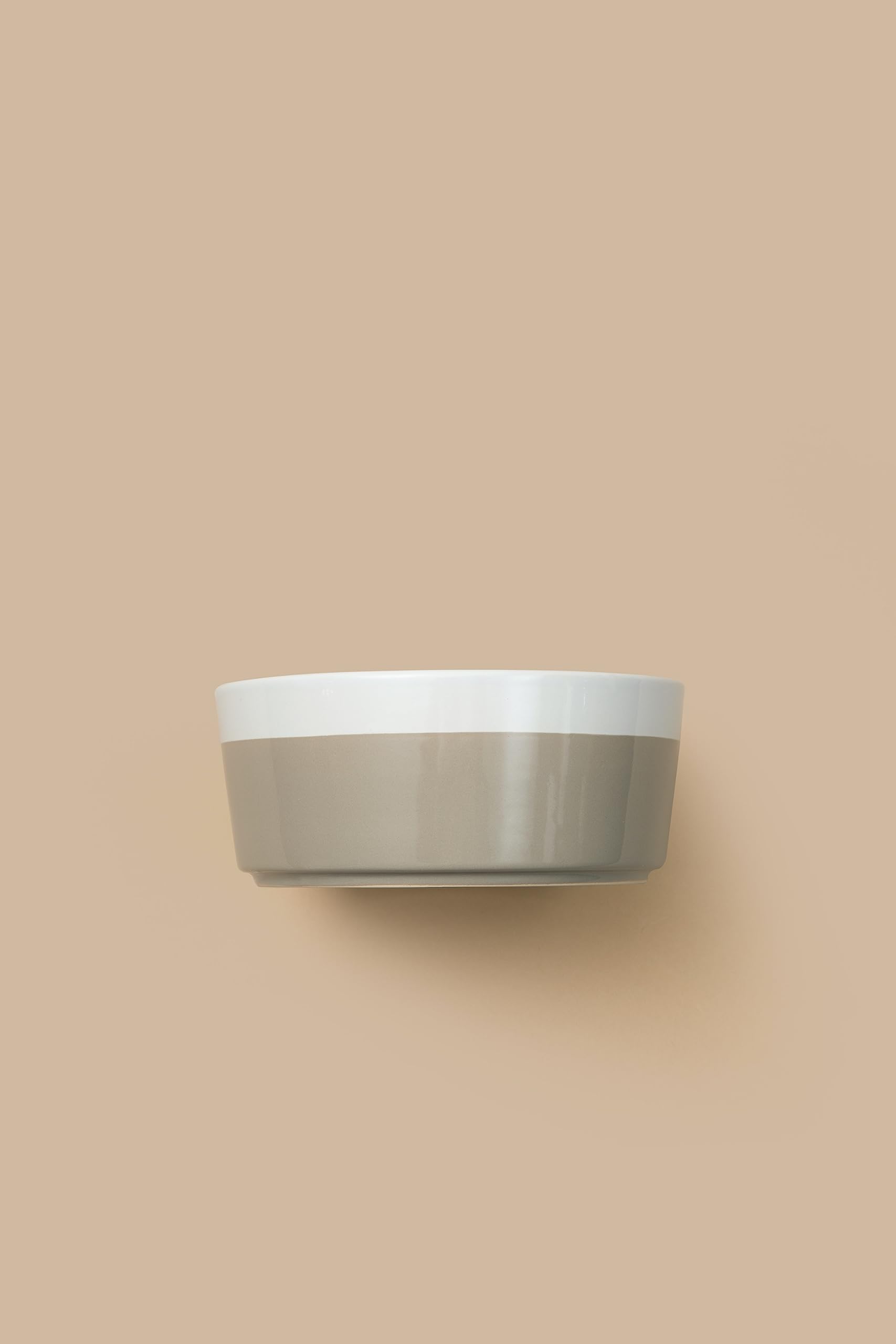 Waggo Dipper Ceramic Dog Bowl Vintage Grey, Small