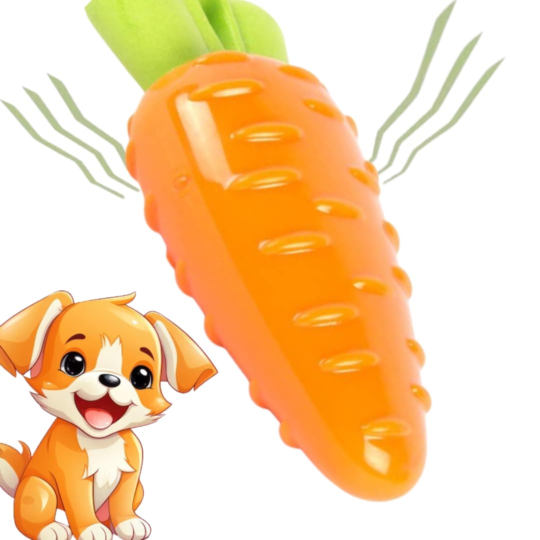 DreamAuro Fun Squeaky Carrot Toy or Dogs & Cats  Engage Your Dog with The Squeaky Carrot Toy, The Carrot That Talks Back (with 