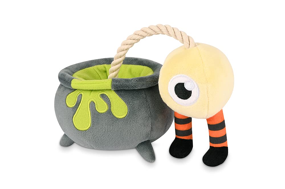 P.L.A.Y. Cute Plush Dog Toys - Howling Haunts Halloween Themed Durable Squeaker Chew Toy, Great For Puppies & Small, Medium, Lar