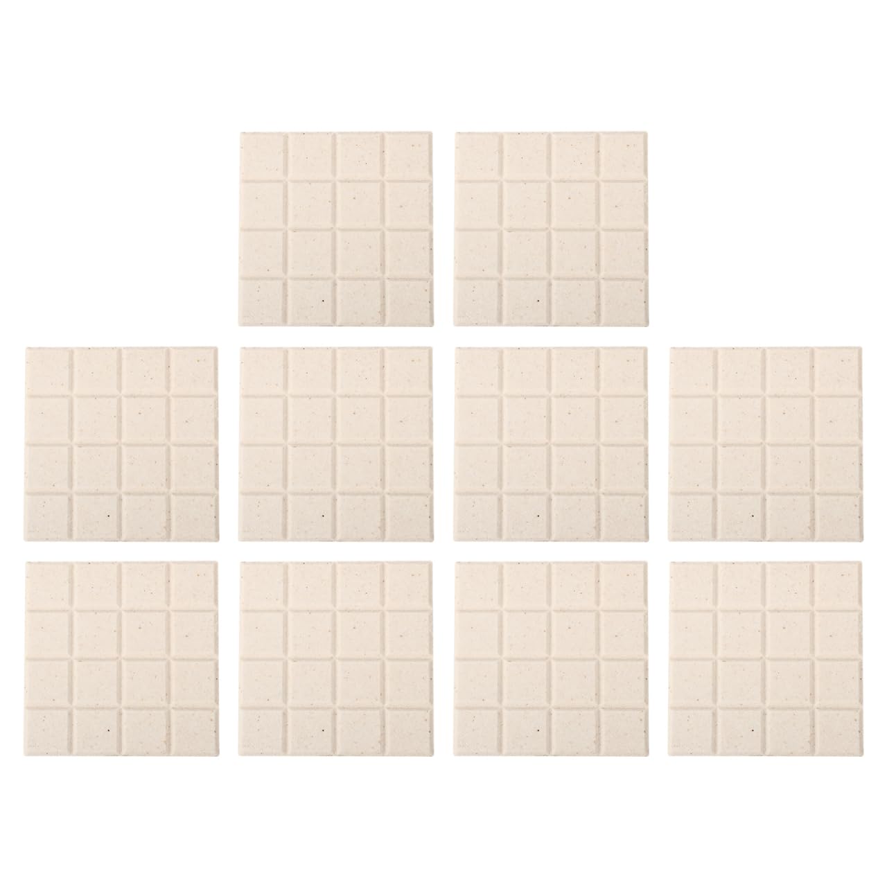 Ipetboom 10pcs Ceramic Coral Frag, 2inch Aquarium Coral Rack Support Bracket Base Stand Square Base Tiles Heat Diffuser Sheet fo