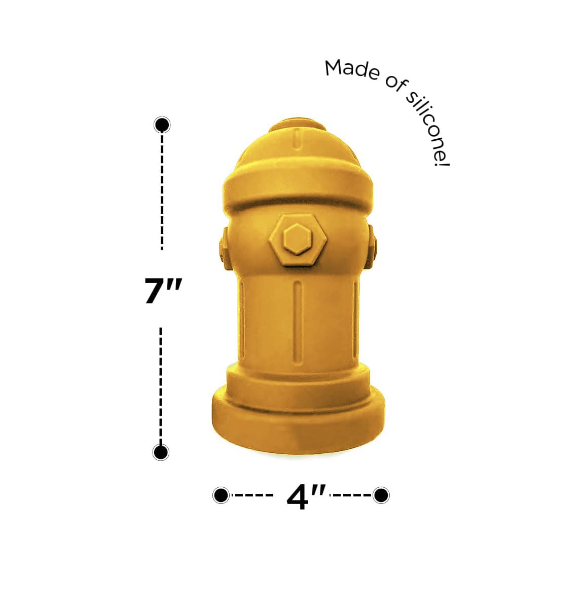 Bark Potty Small Dog Fire Hydrant - 4x7" Yellow Silicone Potty Training Aid for Breeds Under 10lbs
