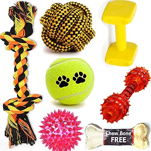 Psk Pet Mart Chew Dog Toys For Teething Puppies Toys (7 In 1 Combo__07