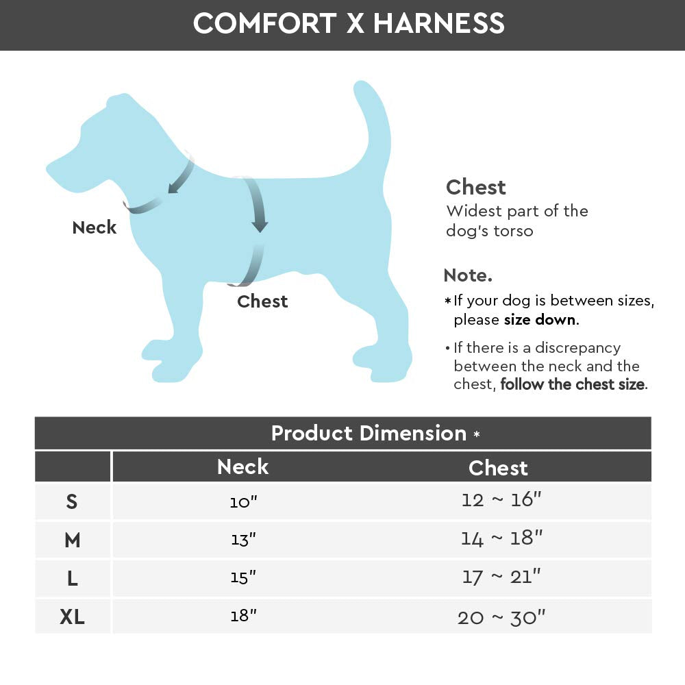 Gooby Comfort X Head In Harness, X-Large, Green - No Pull Choke-Free Dog Harness for Medium & Small Dogs