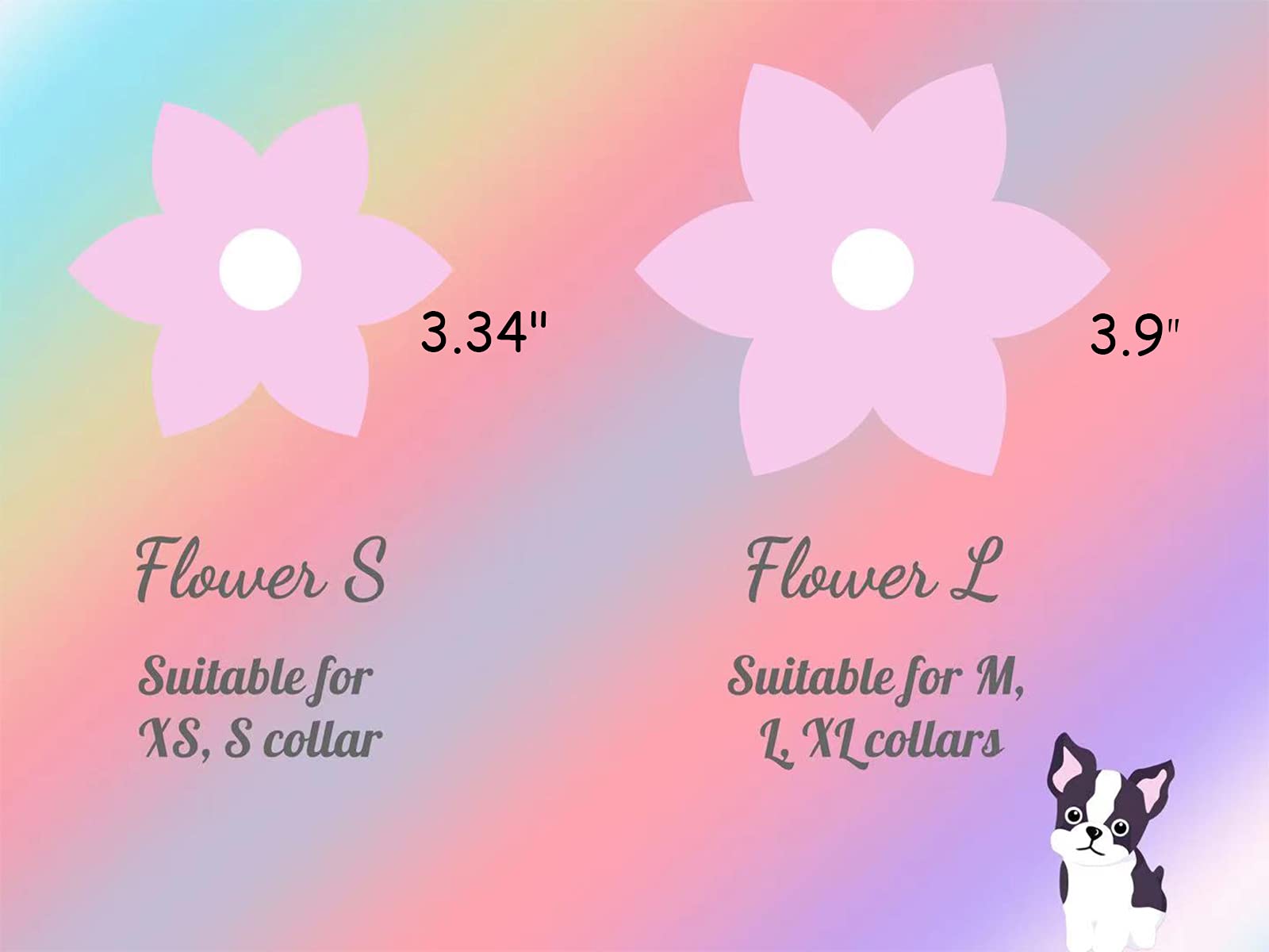 Elegant Little Tail Floral Girl Dog Collar For Female Dogs, Pet Collar Adjustable Dog Collars With Flower Gift For Medium Dogs
