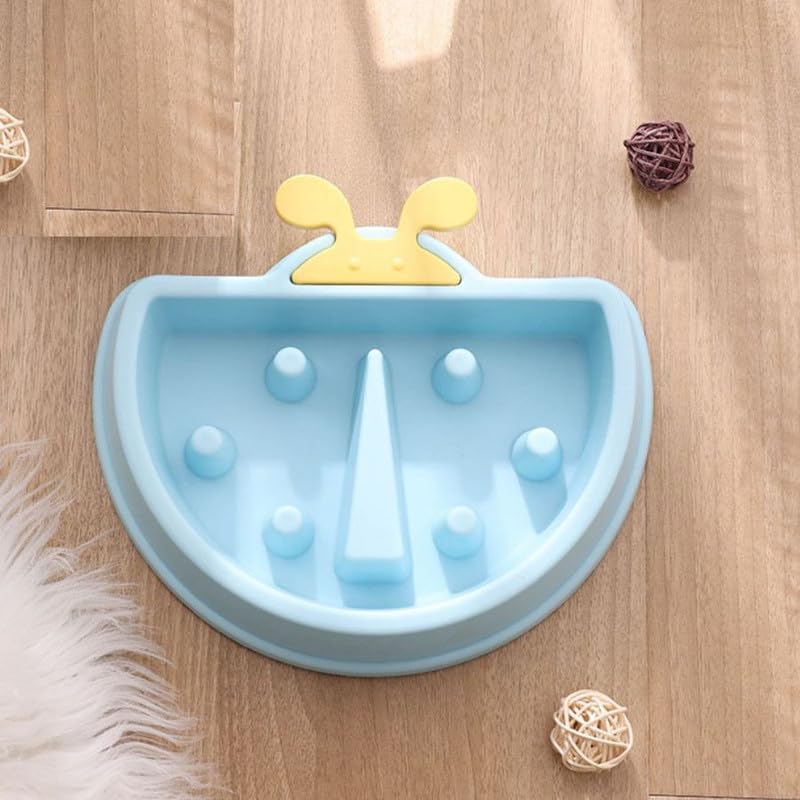 Psk Pet Mart Plastic Pet Slow Feeder Bowl AntiChoking Dog Food Bowl Fish Bone Design Dog Slow Feeder Bowl
