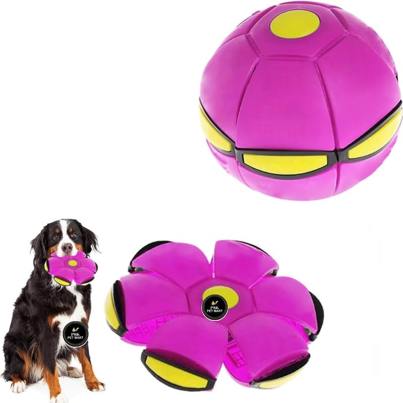 Psk Pet Mart Flying Soccer Ball Magic Ball Frisbee Deformation Ufo Football Flat Throw Disc With 6 Led Light Flying Toys Venting