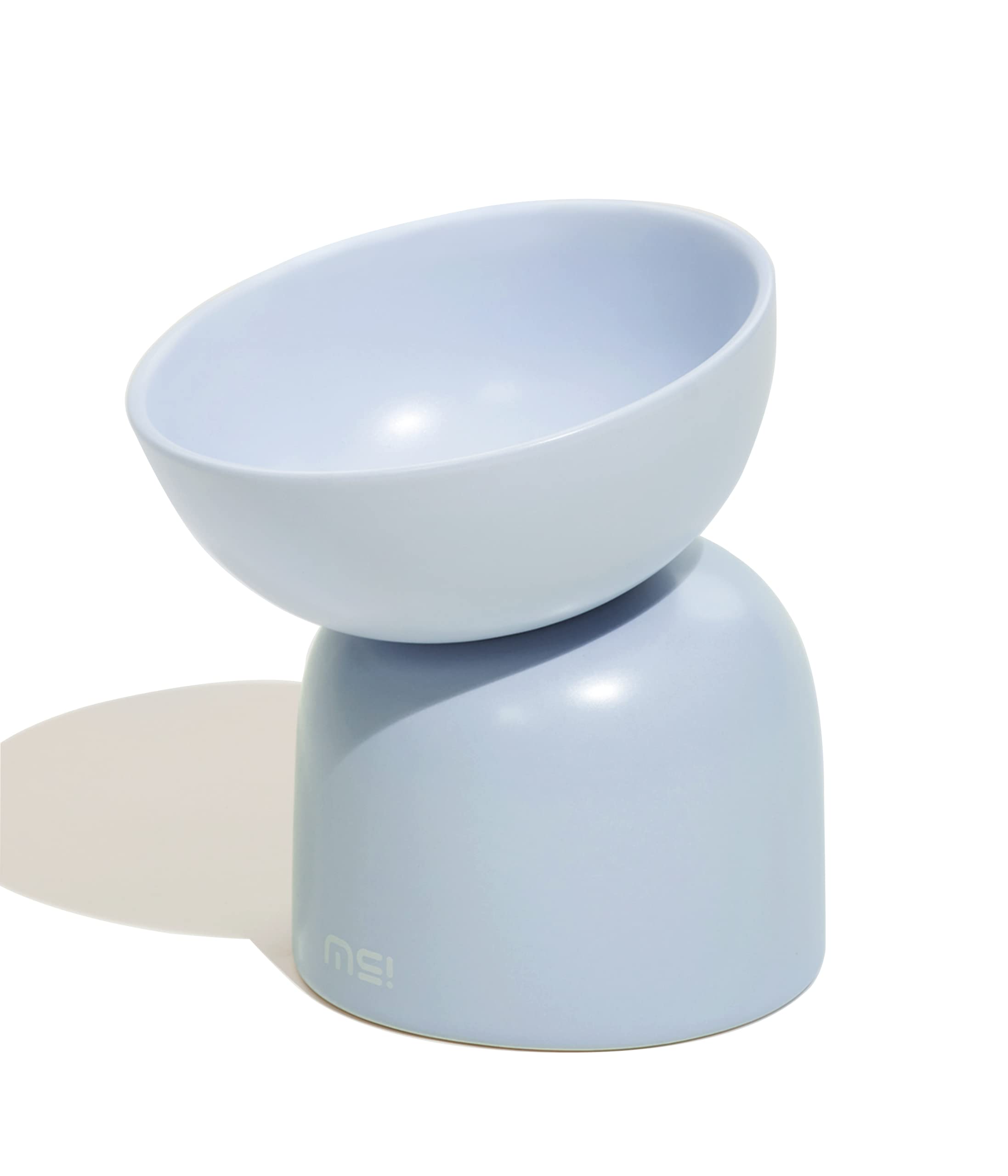 Elevated Cat Food Bowl, Ceramic Cat Bowls for Food and Water, Cat Bowls Whisker Friendly, Lead & Cadmium Free, 15Tilted Non-Slip