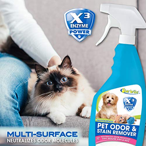 STAR BRITE Multi-Surface Pet Odor & Stain Remover Spray - Triple Enzyme Neutralizer - 22 OZ (09722)