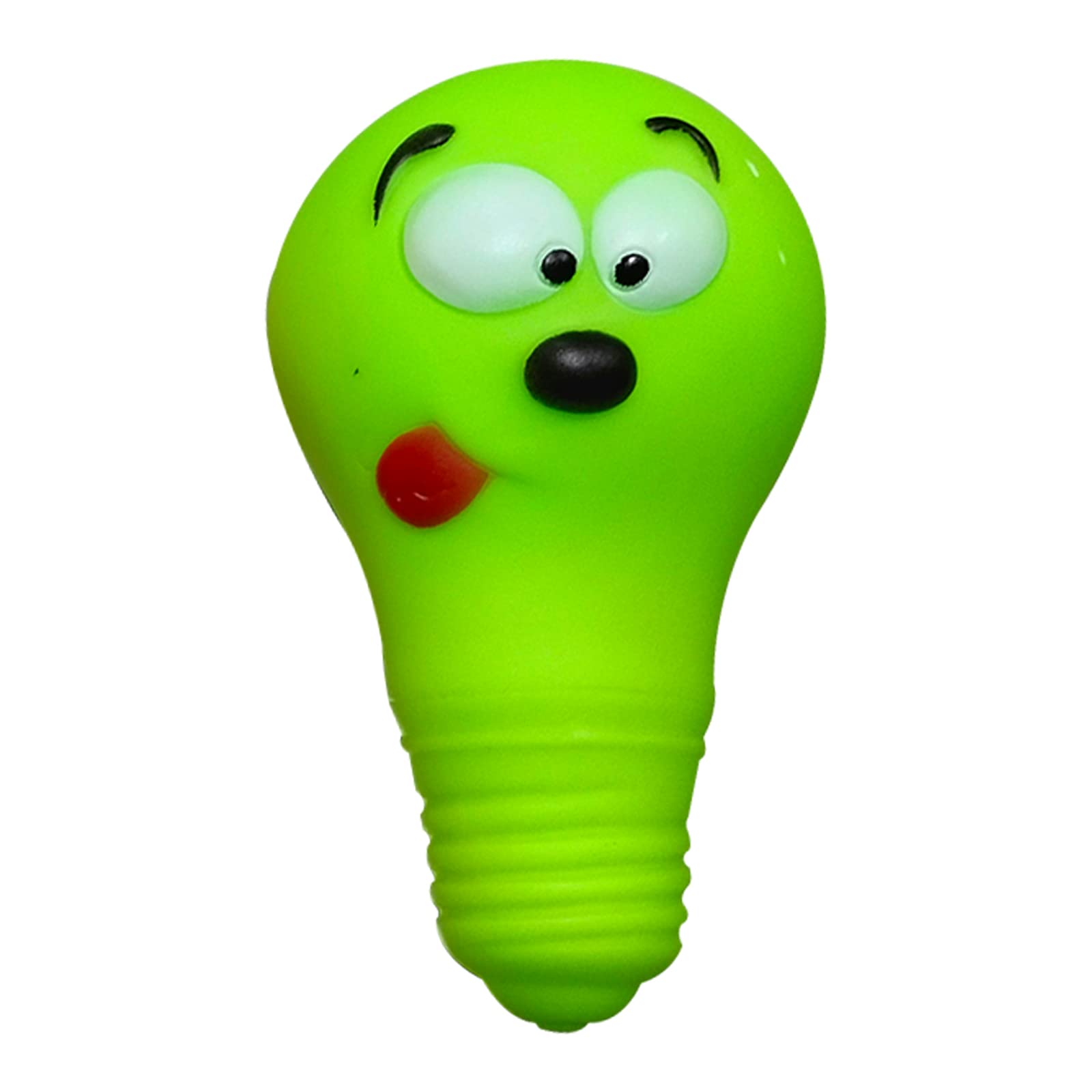 Emily Pets Squeaky Toys For Puppy,Bulb Shaped Teething, Dog Chew Christmas Small Dogs Squeaker Latex Rubber Soft Ball Chewing Te