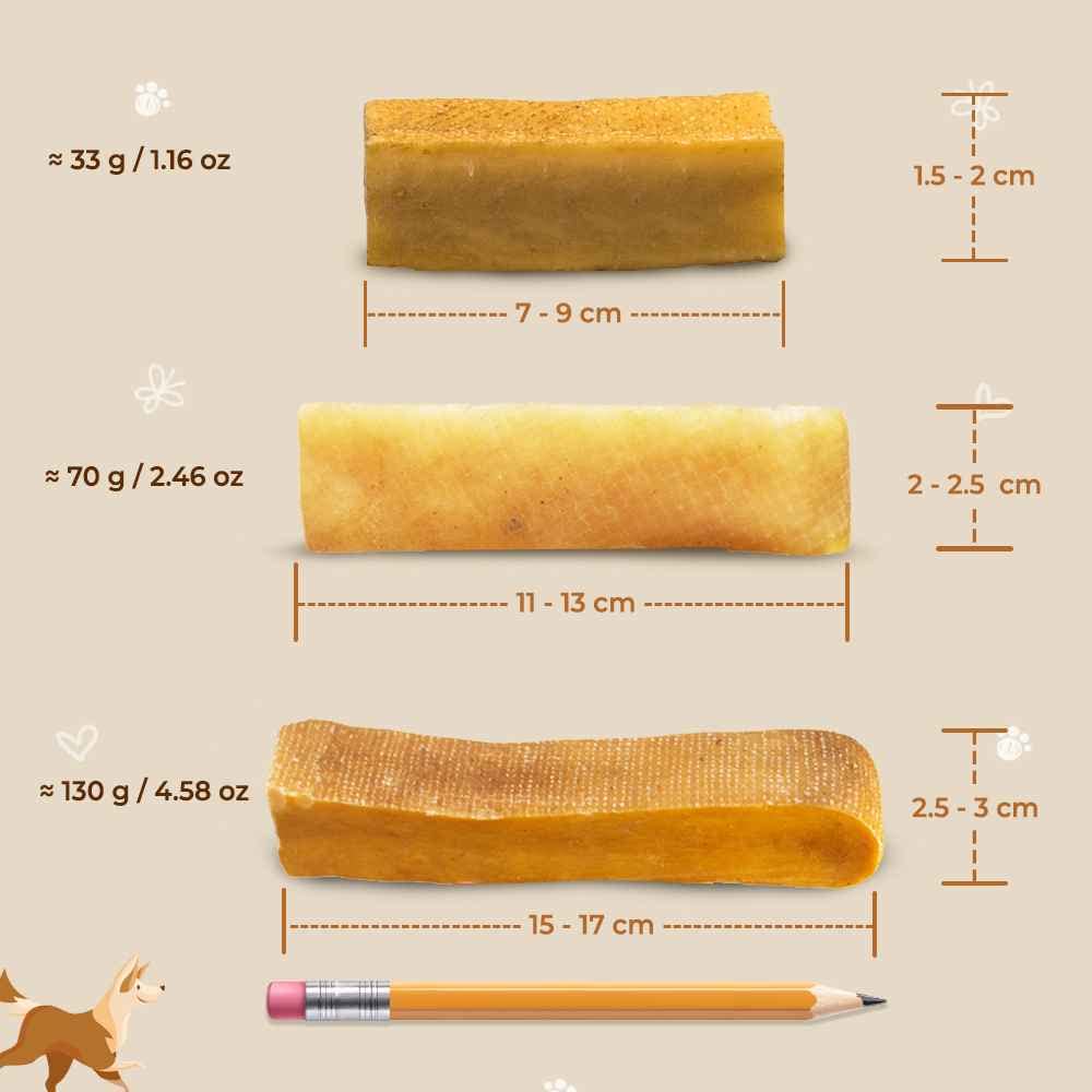 Dogsee Original Himalayan Yak Cheese Dog Chews 2lb (Large - 8 Bars) | Rawhide Free | Fight Plaque & Tartar | Long Lasting | for