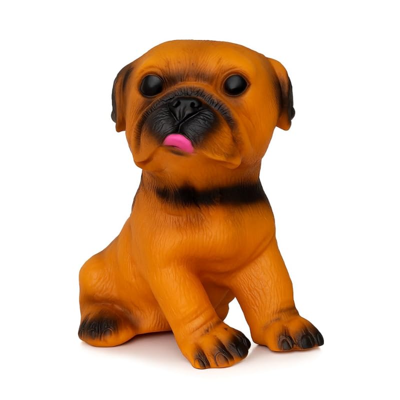 Kittupetinteractive Silicone Dog Toy For Pugs Small And Medium Dogs NonToxic Squeaky Chew Toy Pet Supplies Size M