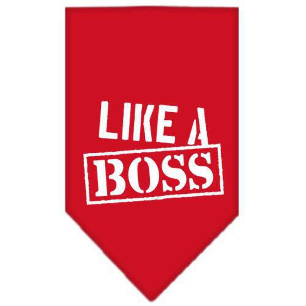 Mirage Pet Products Like a Boss Screen Print Bandana for Pets, Small, Light Pink