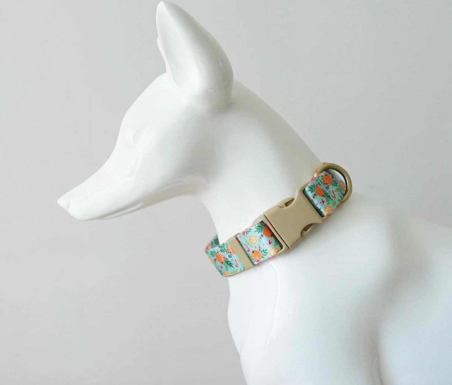 Yudote Floral Dog Collars Adjustable Nylon Collar With Quick Release Buckle For Female Male Dogs, Purple, Large