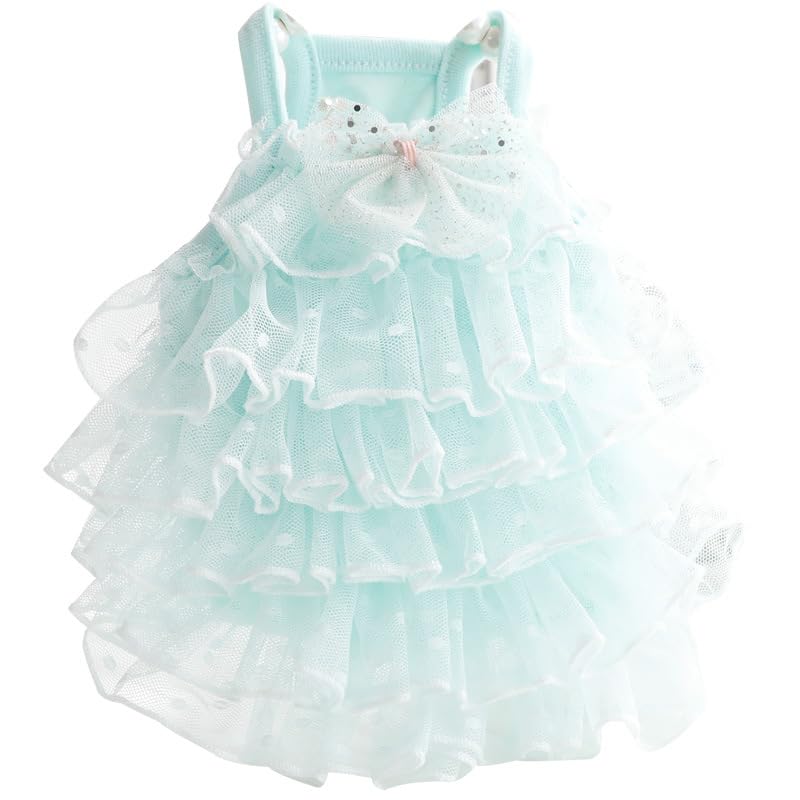 Aza Dog Wedding Dresses For Small Dogs Lolita Clothes Princess Skirt Cat Costume Lace Star Pet Girl Cute Coat Outfits Summer Cos