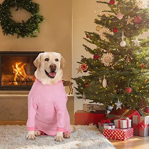 Yeapeeto Dog Onesie Surgery Recovery Suit for Large Medium Bodysuit Dogs Pajamas PJS Full Body for Shedding, Prevent Licking, Wo