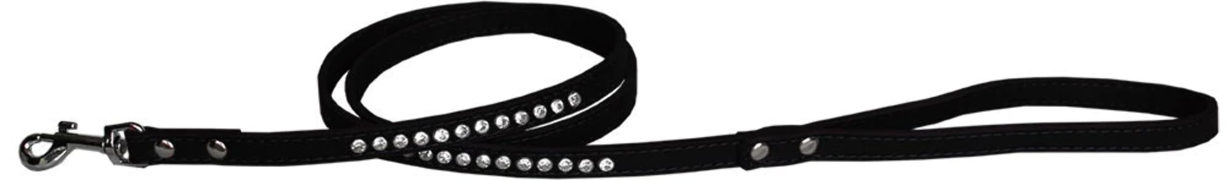 Pet, Dog or Cat Fashion Leash,Clear Jewel (Available in 7 colors) Bright Pink 1/2" wide x 4' long