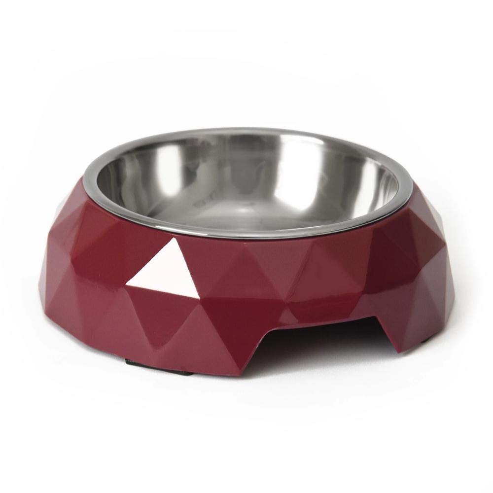 Heads Up For Tails Stainless Steel, Dogs Diamond Pet Bowl  Wine  700 Ml, 20 Cm, 20 Cm, 7.5 Cm
