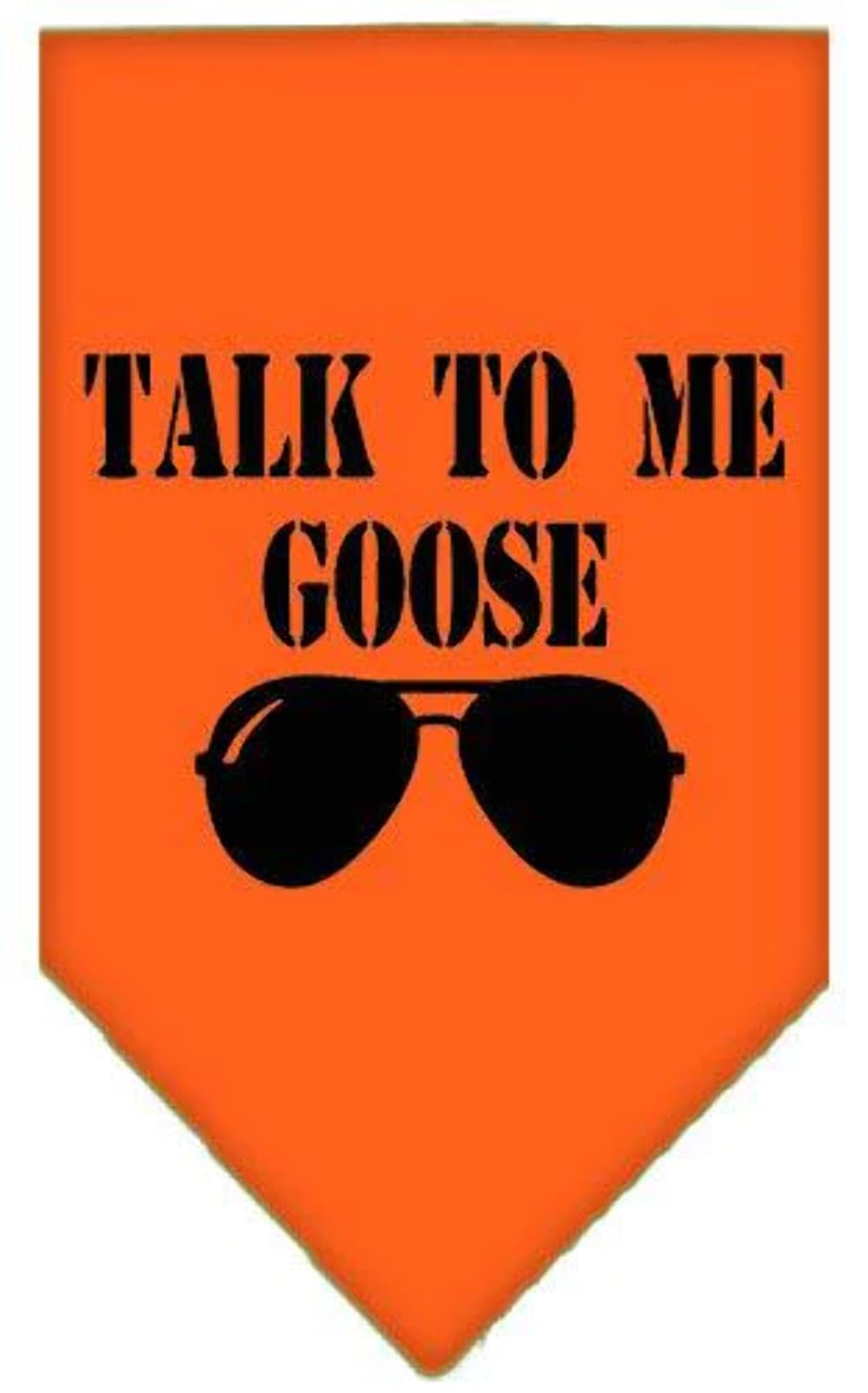 Pet and Dog Bandana Screen Printed, Talk to Me Goose Orange Large
