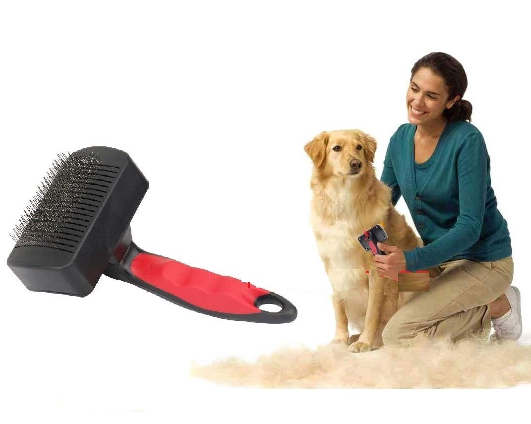 The Dds Store Self Cleaning Slicker Brush For Dogs And Cats  Easy To Clean Pet Grooming Brush Removes Mats, Tangles, And Loose 