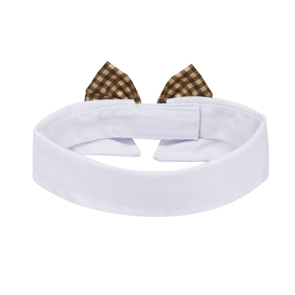 Zton For Little Puppy, Handcrafted Adjustable Formal Pet Bowtie Collar Neck Tie For Dogs & Cats (S, Coffee)