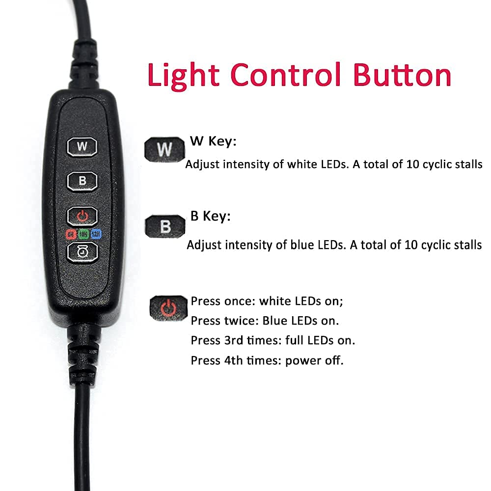 Varmhus Fish Tank Clip On Light, Rgb Clamp Aquarium Light Fish And Plant Aquarium Lighting With Timer Dimmer For Sunrise And Sunset (7W)