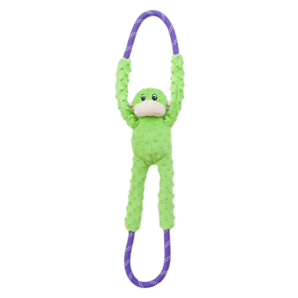 ZippyPaws RopeTugz - Durable Dog Pull Rope Toy, Interactive Tug of War for Large, Medium, & Small Dogs, Squeaky Pet Products to 