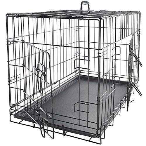 Dog Crates for Extra Large Dogs - XL Dog Crate 42 Pet Cage Double-Door Best for Big Pets - Wire Metal Kennel Cages with Panel & 