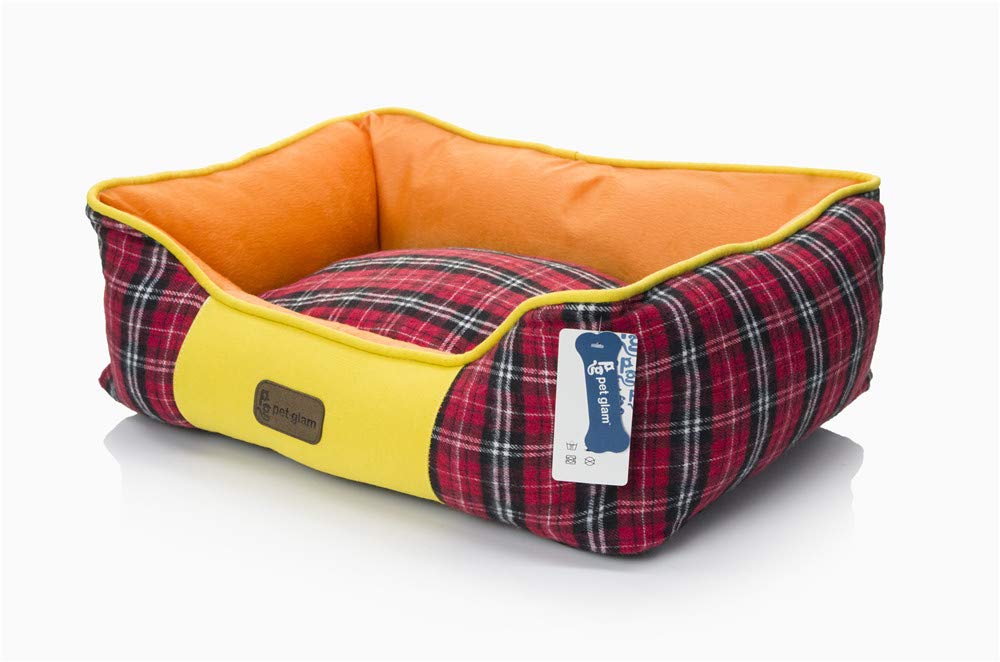 Pet Glam Scottish Dog and Cat Bed Extra Smallwith Washable Covers  Bed for Small Dogs and Cats