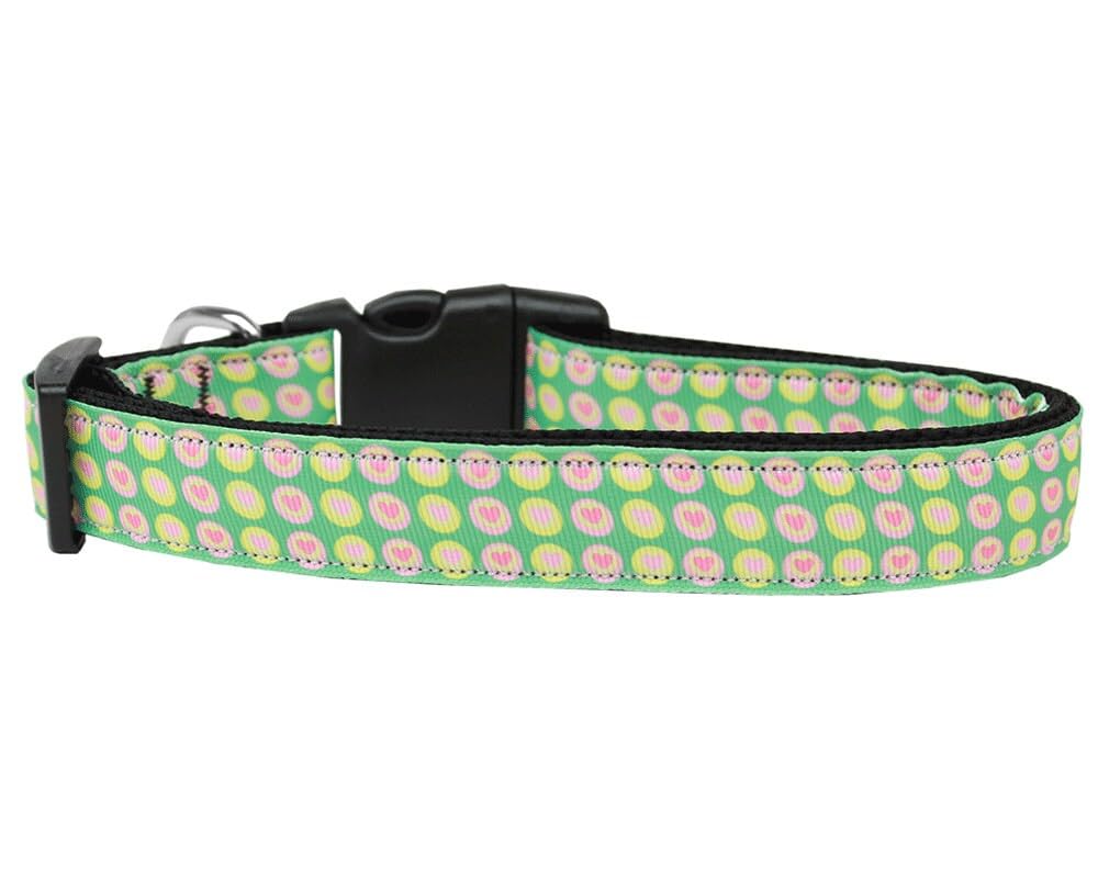 Pet Dog & Cat Nylon Collar or Leash, "Heartspalooza" LG Collar