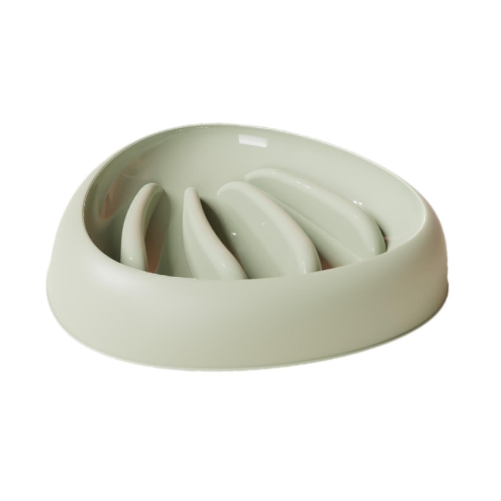 Myaddiction Dog Slow Feeder Dog Dish Training Bite Resistant Dog Bowl Small Medium Breed Green