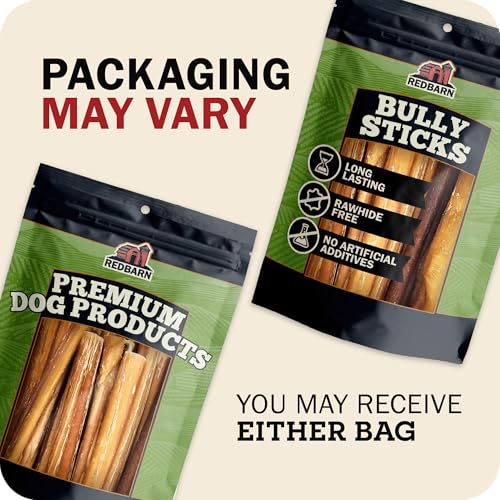 Redbarn Pet Products All-Natural 12 Braided Bully Sticks for Dogs - Premium Grain-Free & Rawhide-Free Single Ingredient Long Las