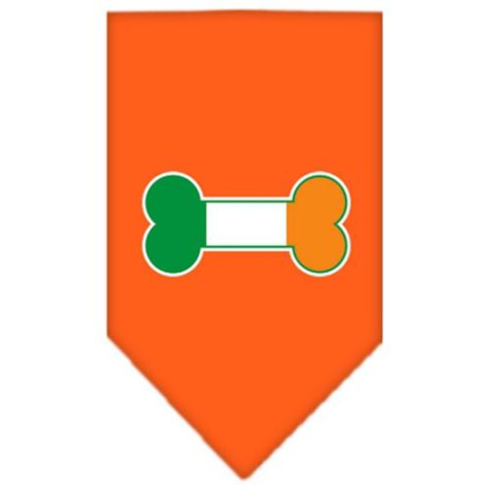 Mirage Pet Products Bone Flag Ireland Screen Print Bandana for Pets, Large, Orange