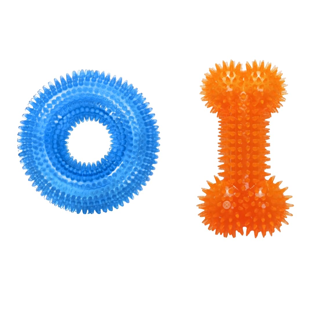 Hurry Pets Squeaky Chew Rubber Toys Pack Of 2Pcs